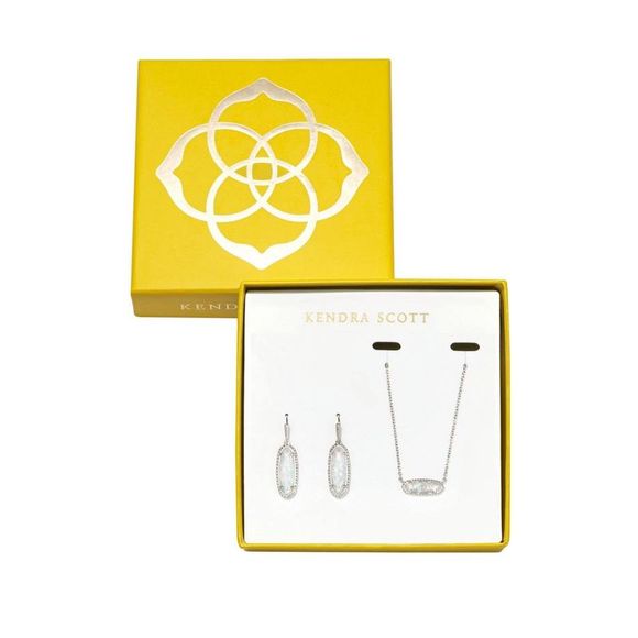 Kendra Scott Jewelry - Kendra Scott -  Eva Drop Earrings and Pendant Necklac Silver